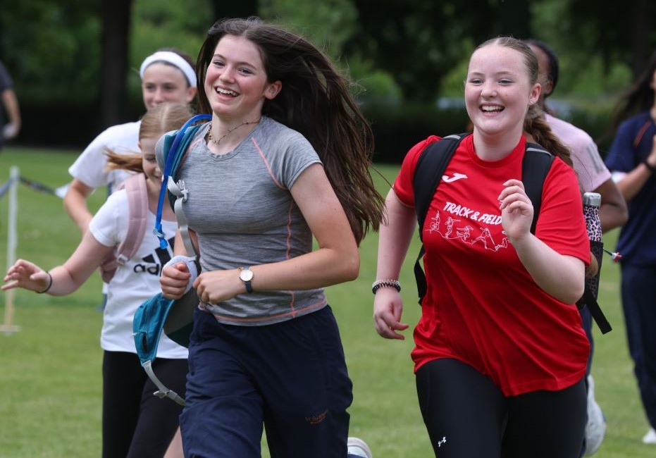 Girls taking part in a charity event